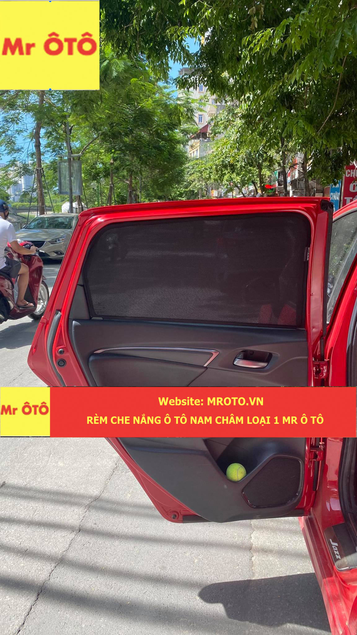 Rèm Che Nắng Xe Honda Jazz Hàng Loại 1. Cam Kết Vải Dày Dặn, Chuẩn Khít Theo Xe