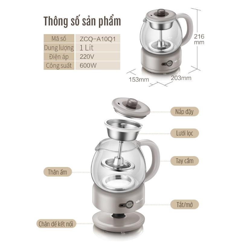 Bình pha trà hơi nước tự động gia dụng Bear 220V - AsiaMart88
