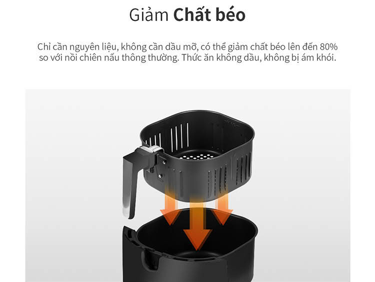 Nồi Chiên Không Dầu Lock&Lock EJF357WHT  - Hàng Chính Hãng