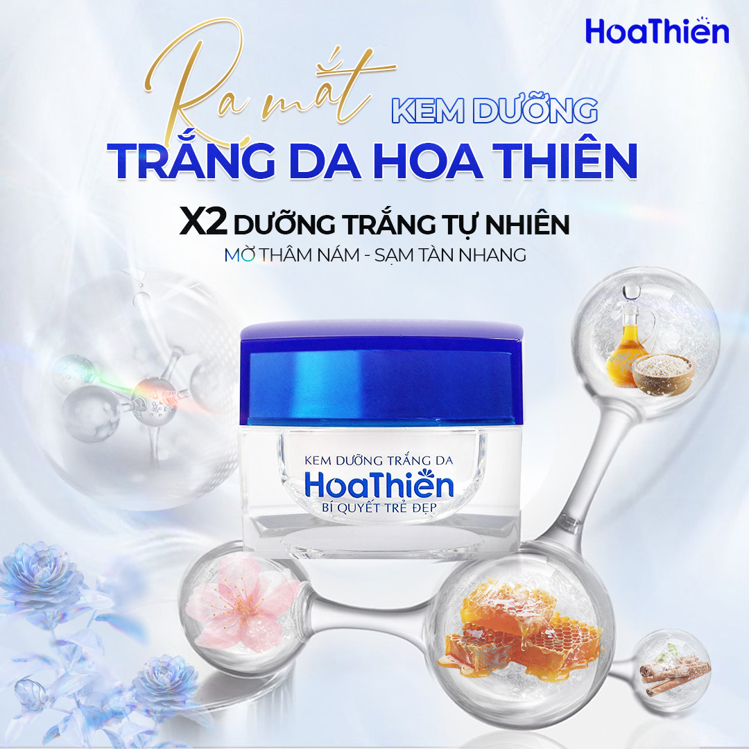 Kem dưỡng trắng da Hoa Thiên - giải pháp từ thiên nhiên cho làn da trắng sáng mịn màng và rạng rỡ 30g