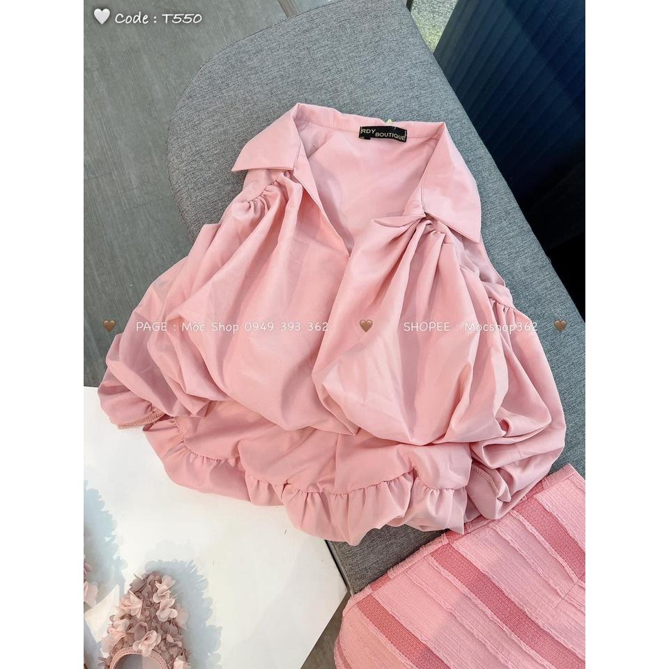 SET ĐI CHƠI, SET 2 MÓN ÁO BÍ CỔ SƠ MI SÁT NÁCH PHỐI CHÂN VÁY DÁNG A CỰC XINH