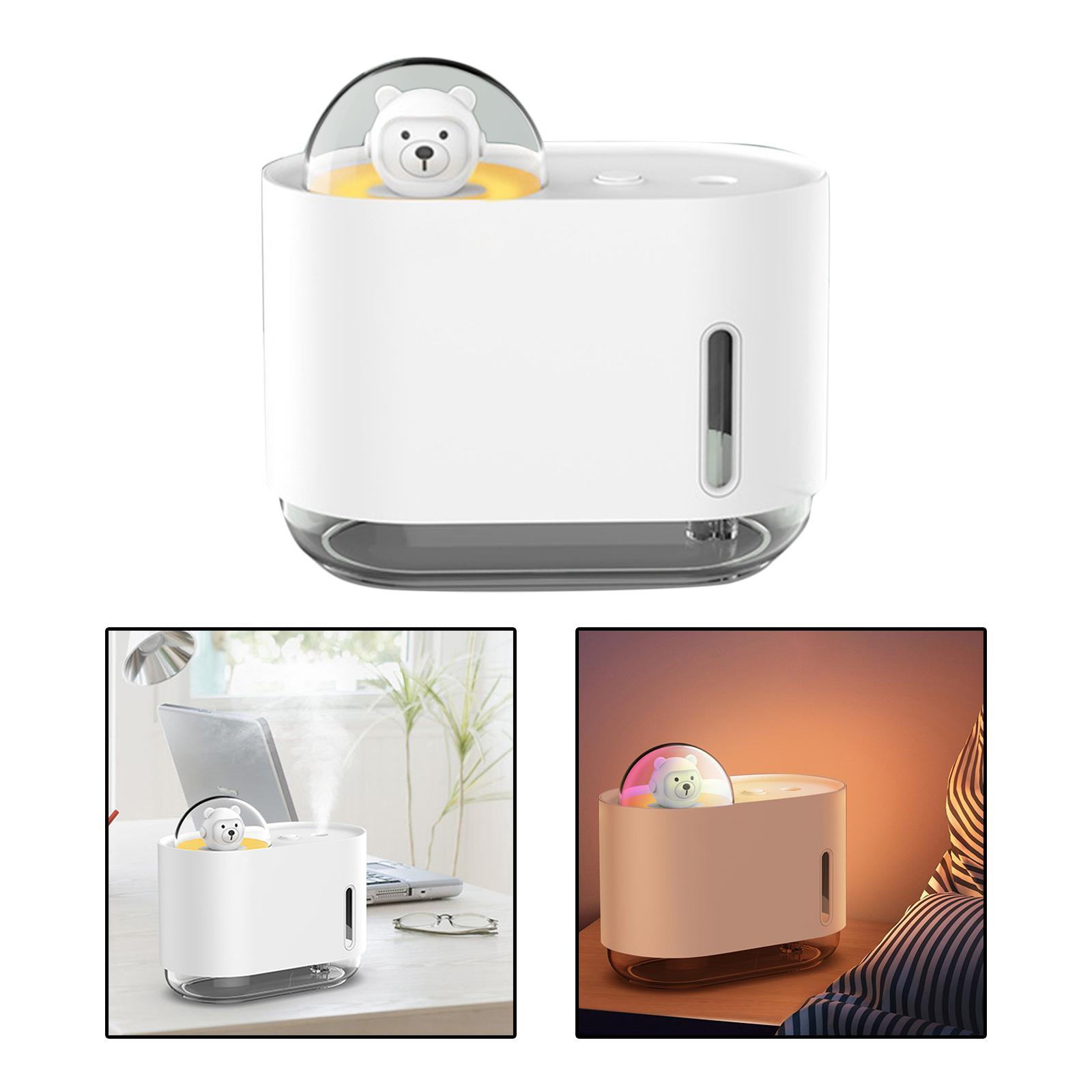Mini Air Humidifier USB Quiet LED Lamp 300ml for Indoor Table Car
