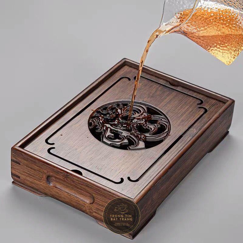 Khay Trà Tre Cao Cấp Chữ Nhật Lớn Kích Thước 36*25*6 KT 11.3