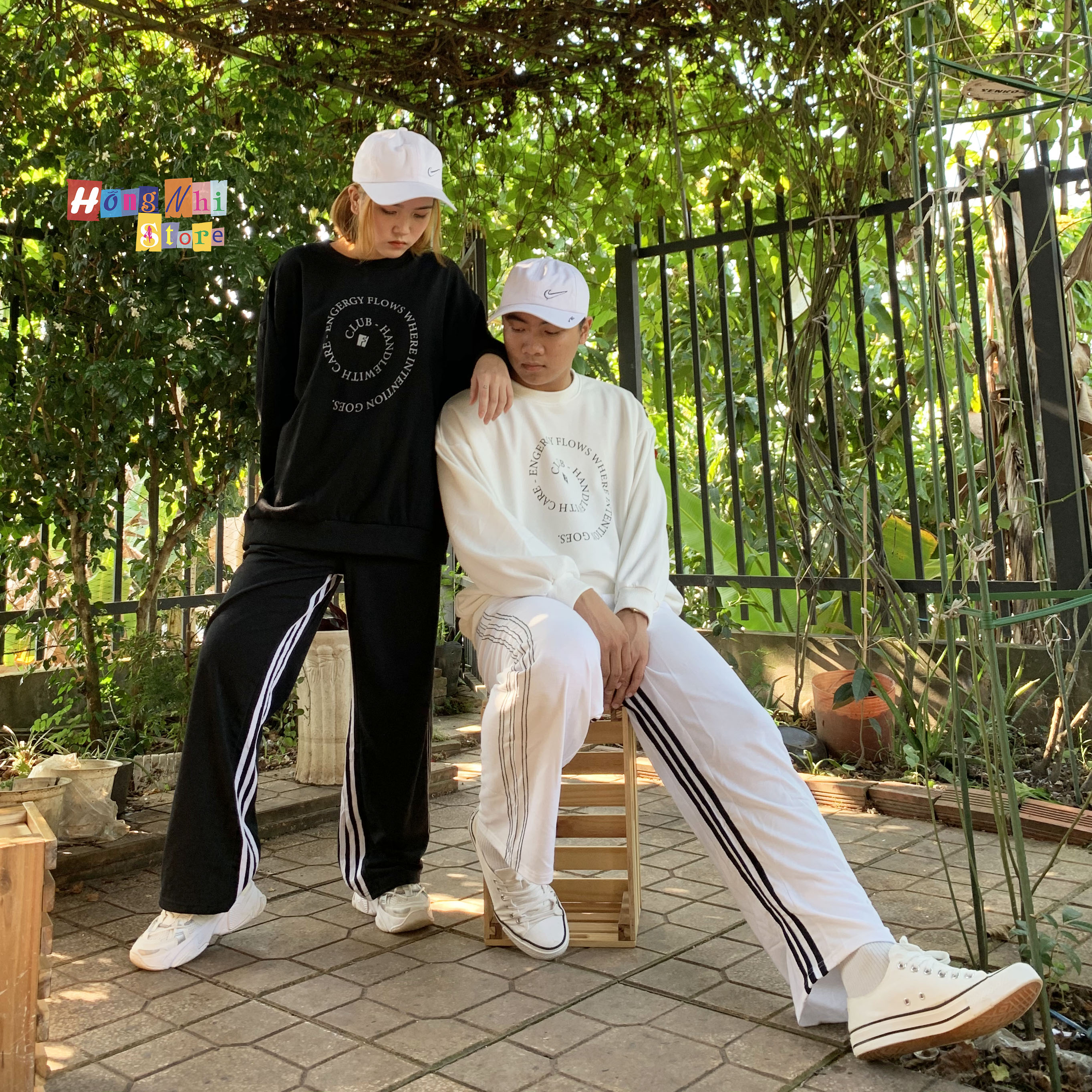 Quần Thun Dài Phối Sọc Ống Rộng, Jogger Line Ống Suông Ulzzang Unisex Dáng Rộng - MM