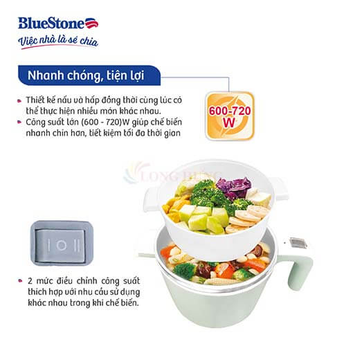 Nồi điện đa năng Bluestone 1.2 lít MPB-7233 - Hàng chính hãng