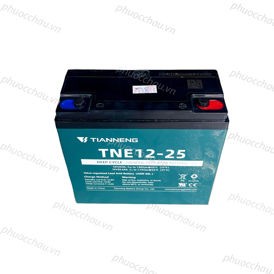 Ắc Quy Xe Máy Điện TIANNENG TNE12-25 12V-25AH, acquy dùng cho Loa Kéo, Năng Lượng Mặt Trời