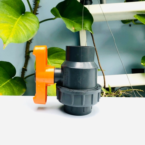 Van cầu rắc co phi 42mm cao cấp Automat một đầu ren trong nhựa PVC cao cấp tay gạt màu cam chống tia UV được sản xuất từ Ấn Độ