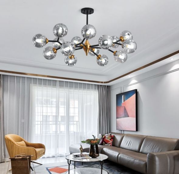 Đèn chùm CAROS 15 tay hiện đại trang trí nhà cửa sang trọng, cao cấp