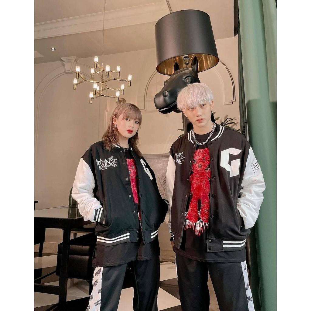 Áo Khoác Dù Bóng Chày Bomber Jacket GONZ Style Hàn Quốc Unisex Nam Nữ Couple Ulzzang KUN