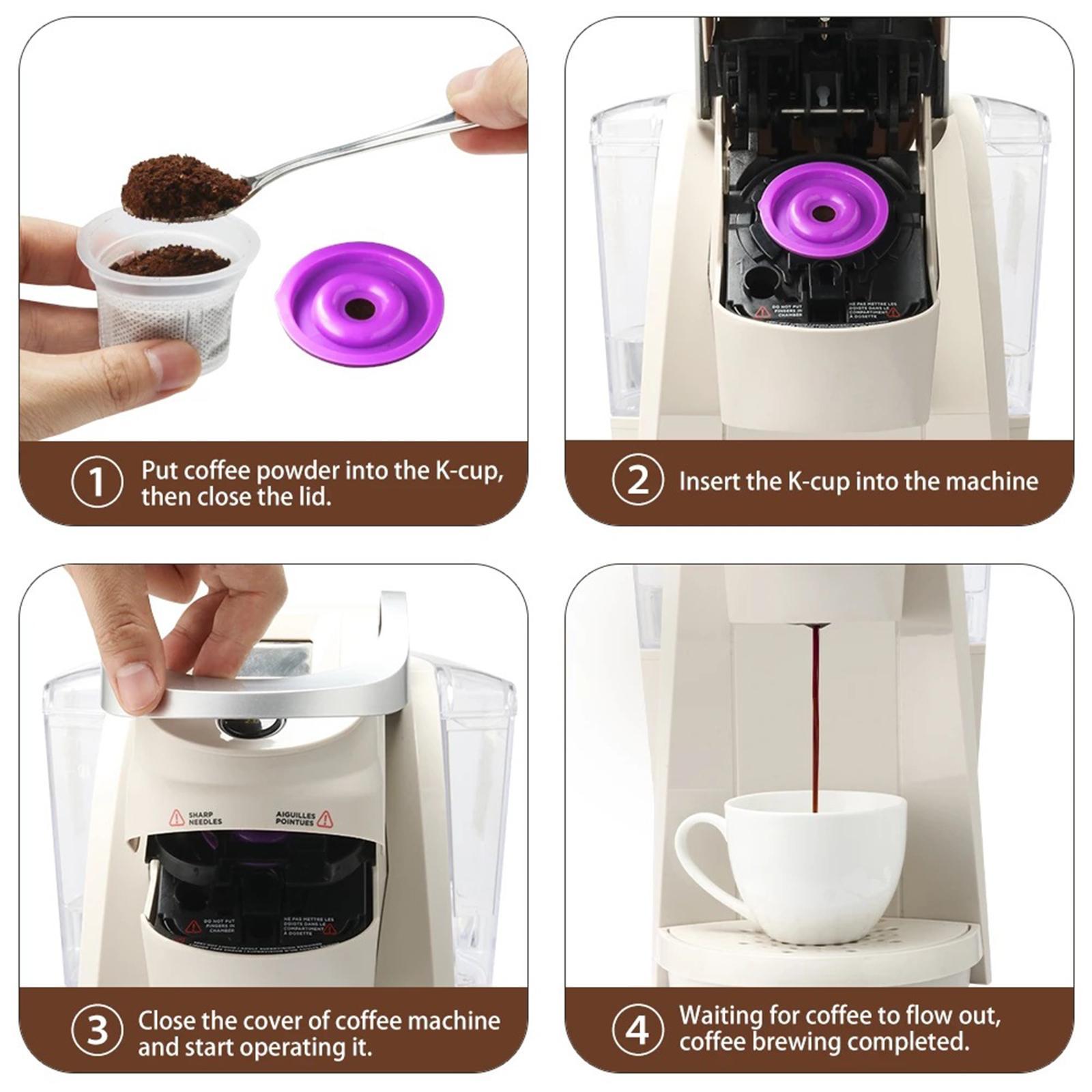 50x Coffee Filter Cups Acceesory Replacement with 5Pcs Lids for Kitchen Cafe