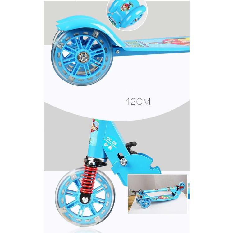Xe scooter khung sắt cho bé HCM-LOẠI TO Xe trượt trẻ em 3 bánh gấp gọn có đèn phát sáng, khung sắt cứng cáp