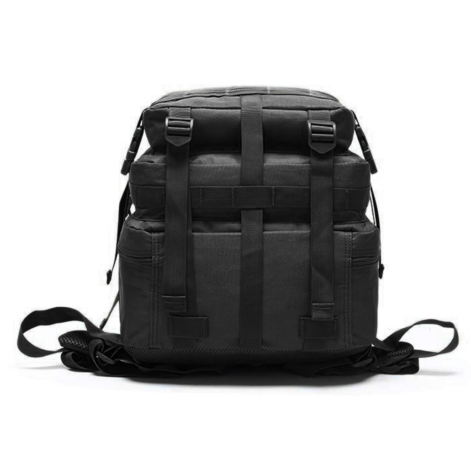 50L Outdoor Camping Bag Day Backpack Rucksack Black