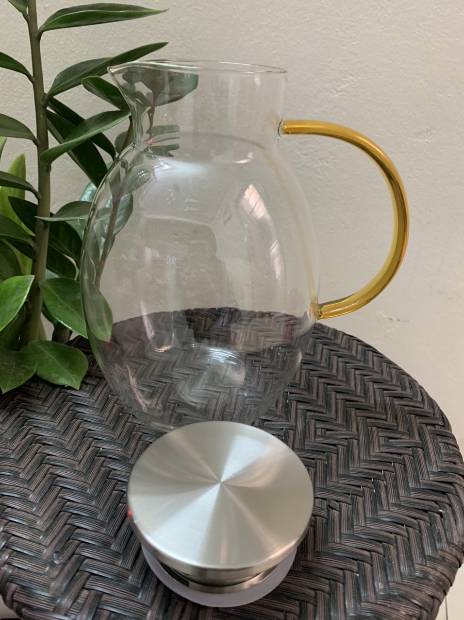 Bình đựng nước thủy tinh nắp inox