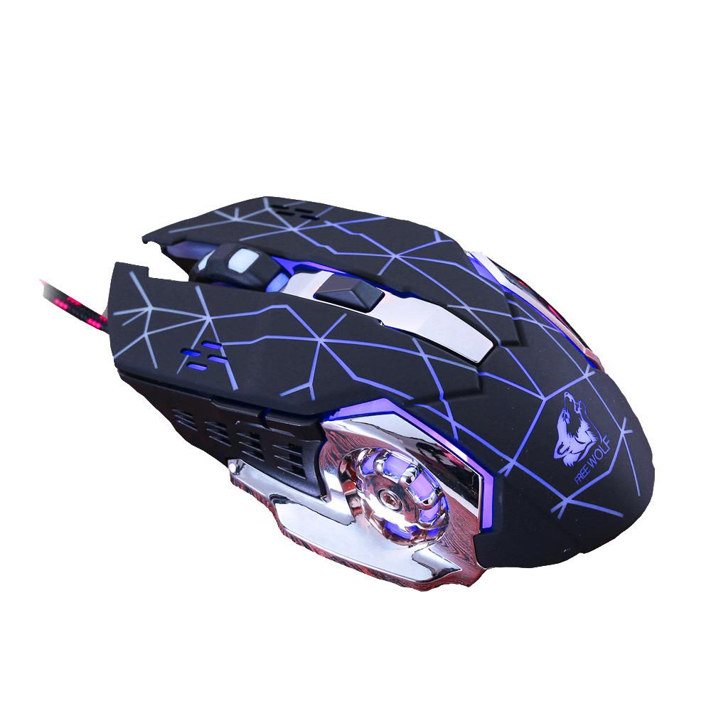 Đèn LED Di Động Nhiều Màu Sắc Máy Tính Chơi Game Chuyên Nghiệp Cực Chính Xác Cho Dota 2 Cho LOL Game Thủ 2400 DPI USB chuột Có Dây