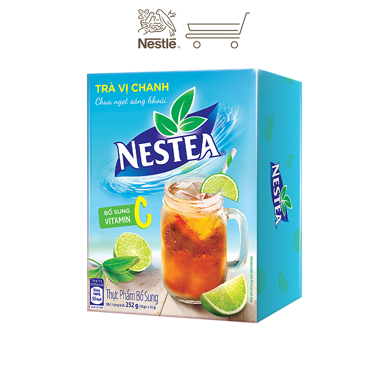 [Tặng 1 ly thủy tinh Nestea] Combo 2 hộp trà vị chanh Nestea (Hộp 18 gói x 14g)