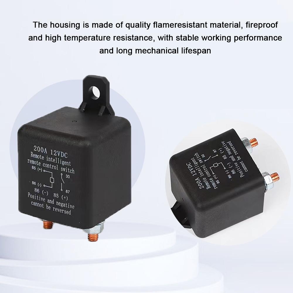 12 V Car Relay 200A Remote Dual Wireless Remote Disconnect Switch Copper Coil Battery Isolator