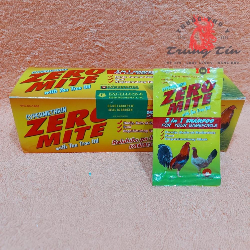 1 HỘP / 24 GÓI - zero mite (xà bông tắm gà Philippines)