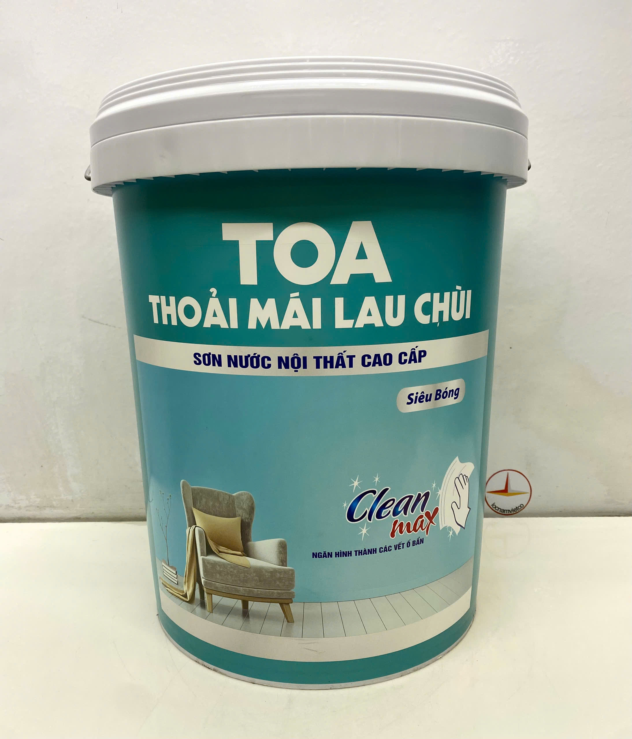 Sơn nước Toa thoải mái lau chùi siêu bóng màu xanh lá 7658 _18L