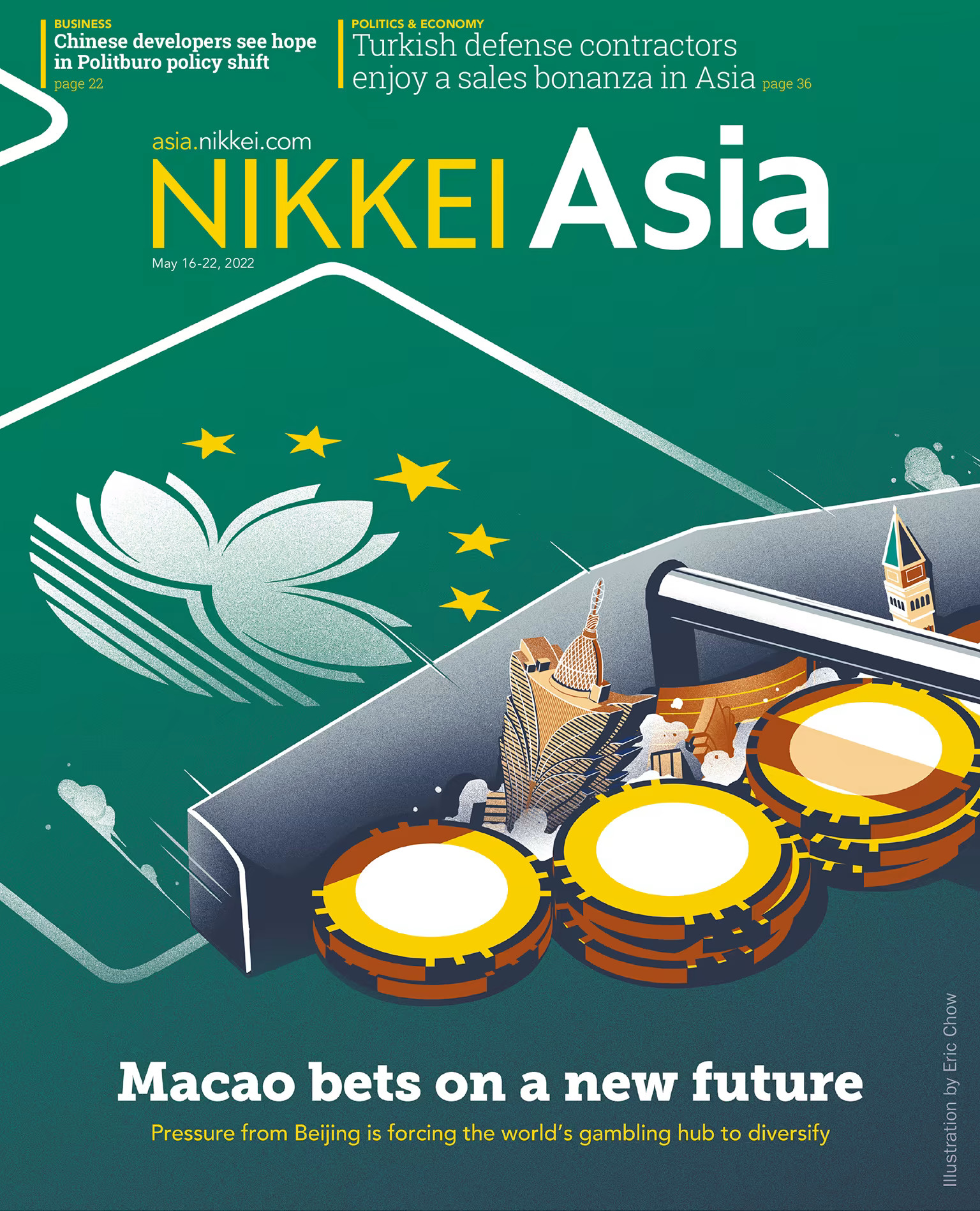 Nikkei Asian Review: Nikkei Asia - 2022: MACAO BETS ON A NEW FUTURE - 20.22 tạp chí kinh tế nước ngoài, nhập khẩu từ Singapore