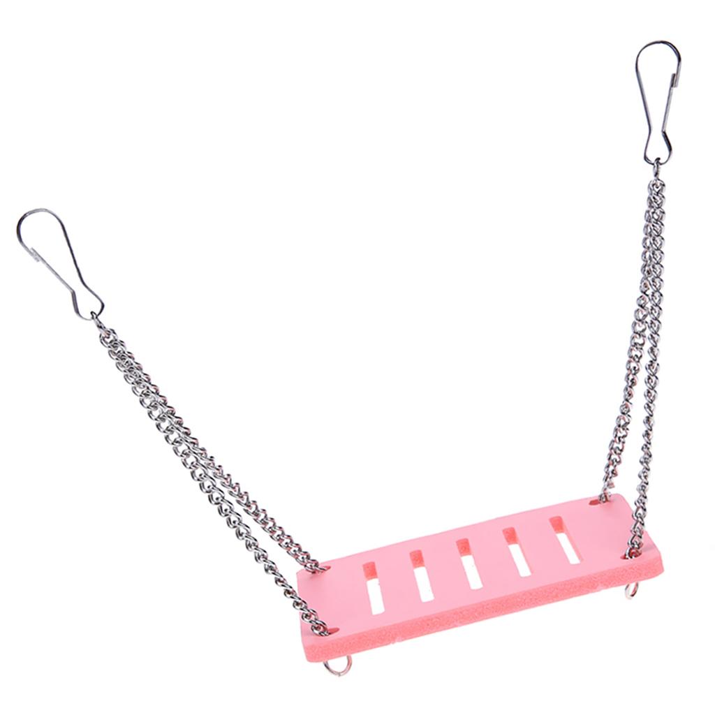 Pet Wood Molar Toy - Chain Swing Hamster Squirrel Wood Hanging Cage