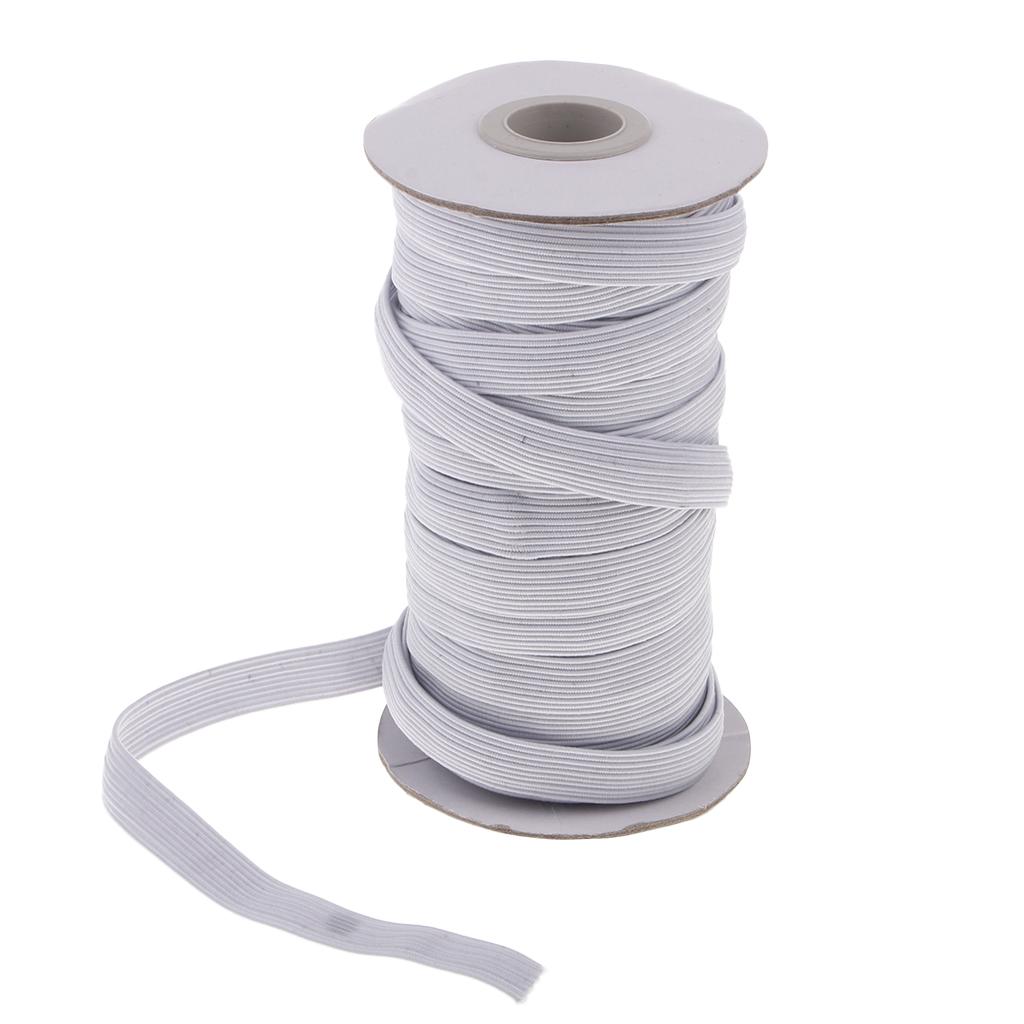 Trắng Thun Co Giãn Dây Tự Làm Quần Áo Đầm Thể Thao Quần May Viền 10 Mm