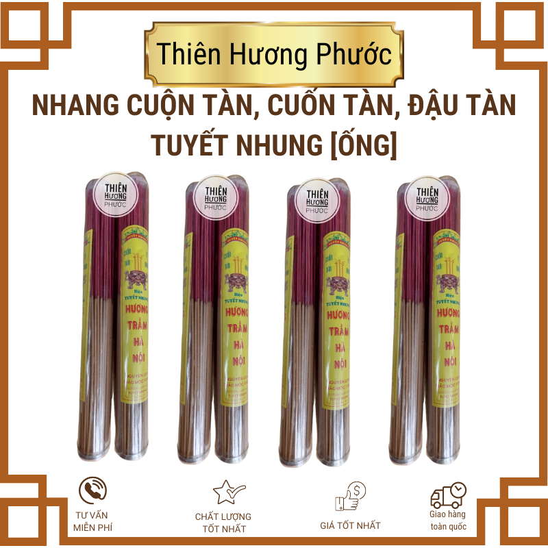 Nhang cuốn tàn Tuyết Nhung 40cm