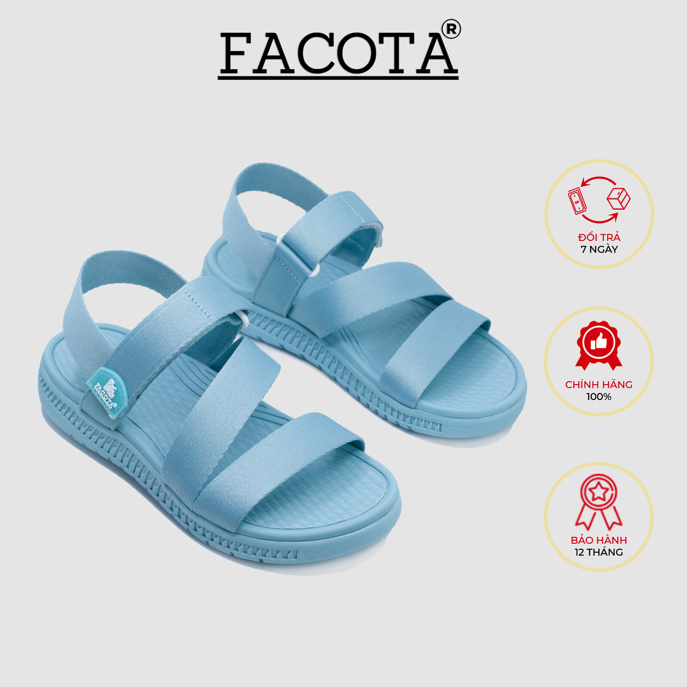 Giày sandal nữ Facota V1 Sport HA18 chính hãng sandal nữ quai dù nữ đi học