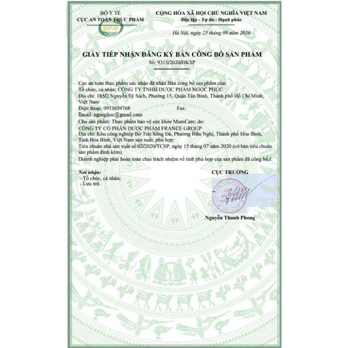 MumCare (dạng vỉ) bổ sung Vitamin và chất khoáng, tăng cường sức khỏe và sức đề kháng cho phụ nữ mang thai