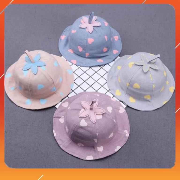 Mũ vành họa tiết dễ thương cho bé 6-24m