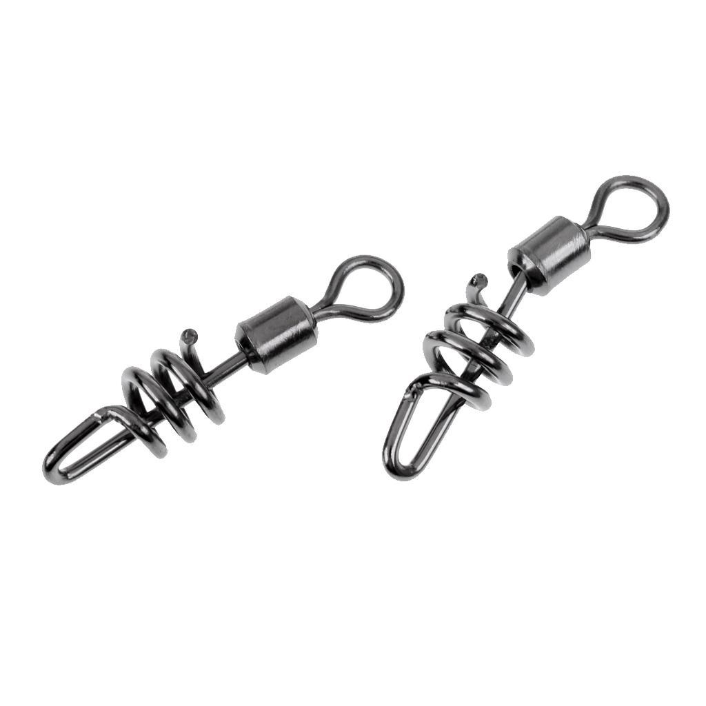 50 Pieces Barrel Rolling Swivel Strong Fishing Line Connector Ring Fishing Tackle Accessories Terminal Tackle Flexible Rings
