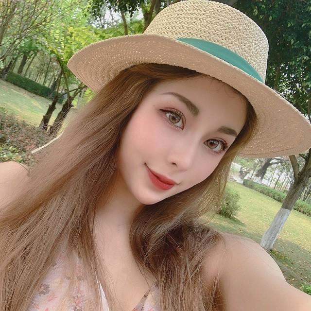 Mũ cói rộng vành tự nhiên cao cấp Gaucho đóng gói hộp to không bị hỏng form đi biển gắn ruy băng xếp nếp siêu sang