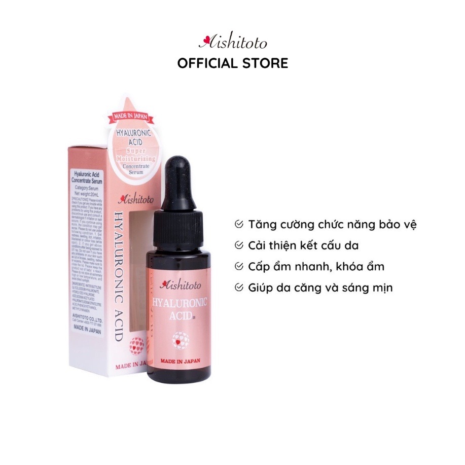 Serum Dưỡng Ẩm AISHITOTO Hyaluronic Acid 20ml