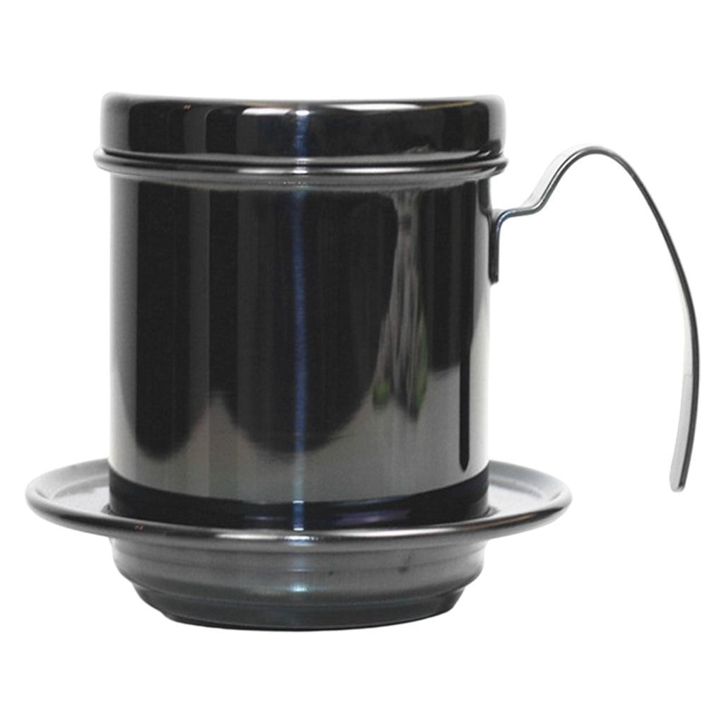 2Pcs Durable Coffee Pot & Spoon for Home Office Bar Kitchen Restaurant Cafe