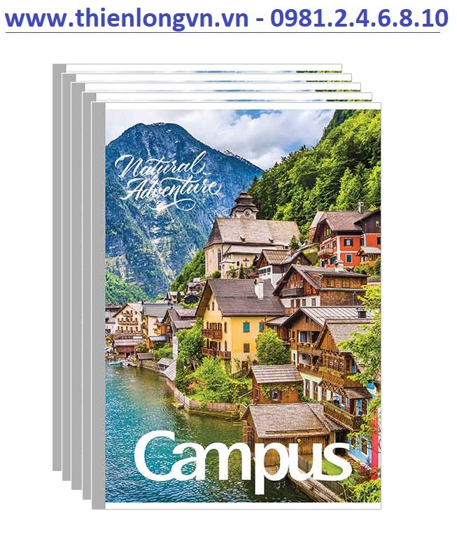 Lốc 5 Quyển Vở Kẻ Ngang Adventure 200 Trang B5 Campus Nb - Bavt200 - Xanh