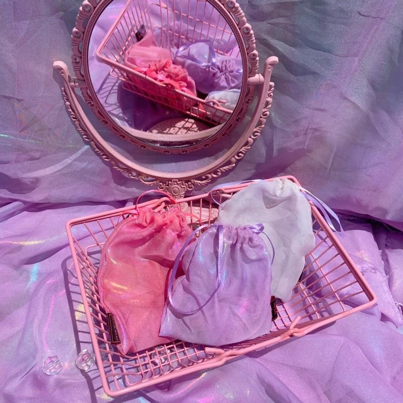 Combo Scunchie & Băng Đô Natthy Style hologram lấp lánh