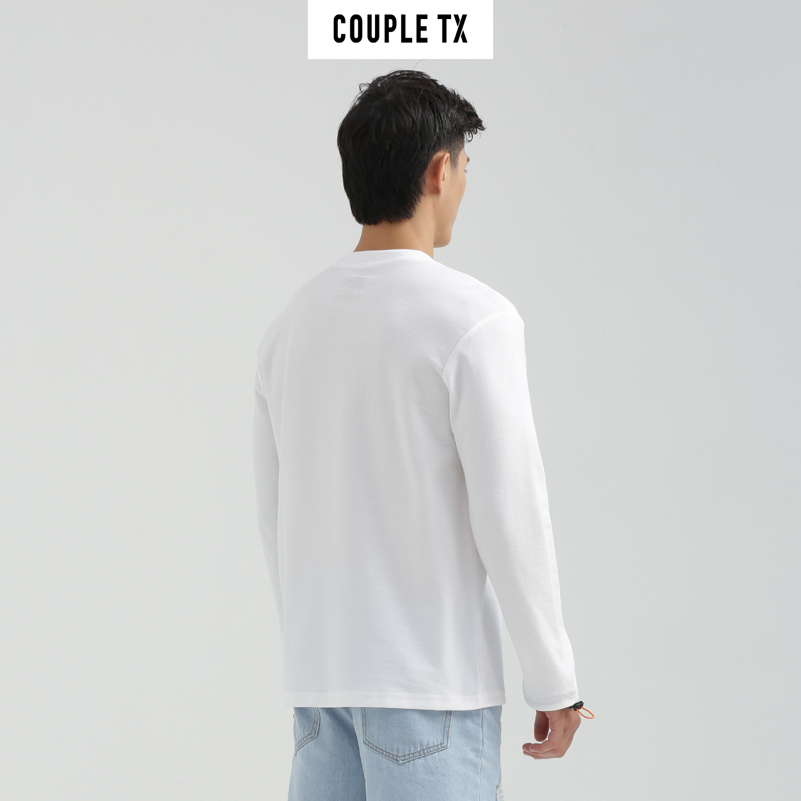 COUPLE TX - Áo Thun Nam Dài Tay Phối Dù Rút MTS 1204