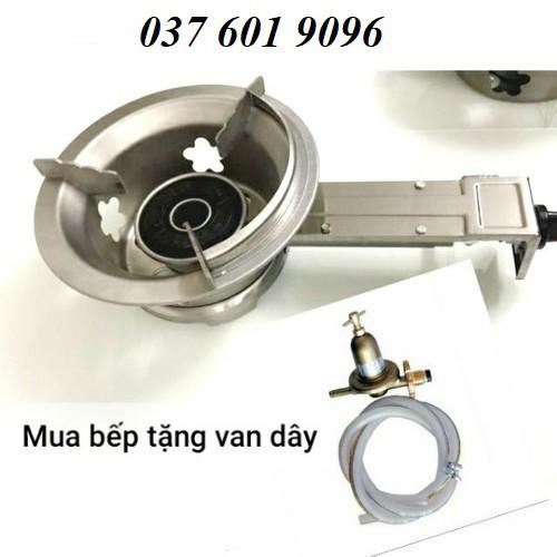 Bếp ga công nghiệp inox toàn thân kèm van dây