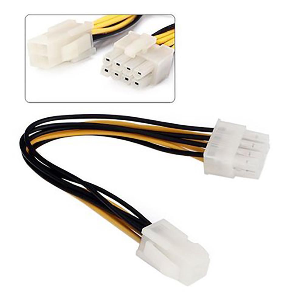 18cm ATX 4 pin nam đến 8 pin nữ EPS Power Cáp bộ chuyển đổi CPU Đầu nối năng lượng chất lượng cao trong kho Bán buôn Dropship
