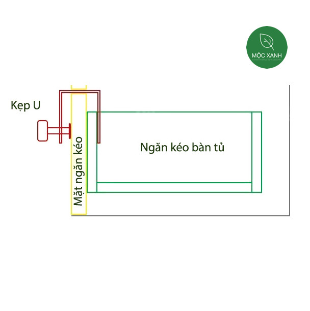 Kẹp giữ cố định ngăn kéo bàn tủ, bằng hợp kim chắc chắn