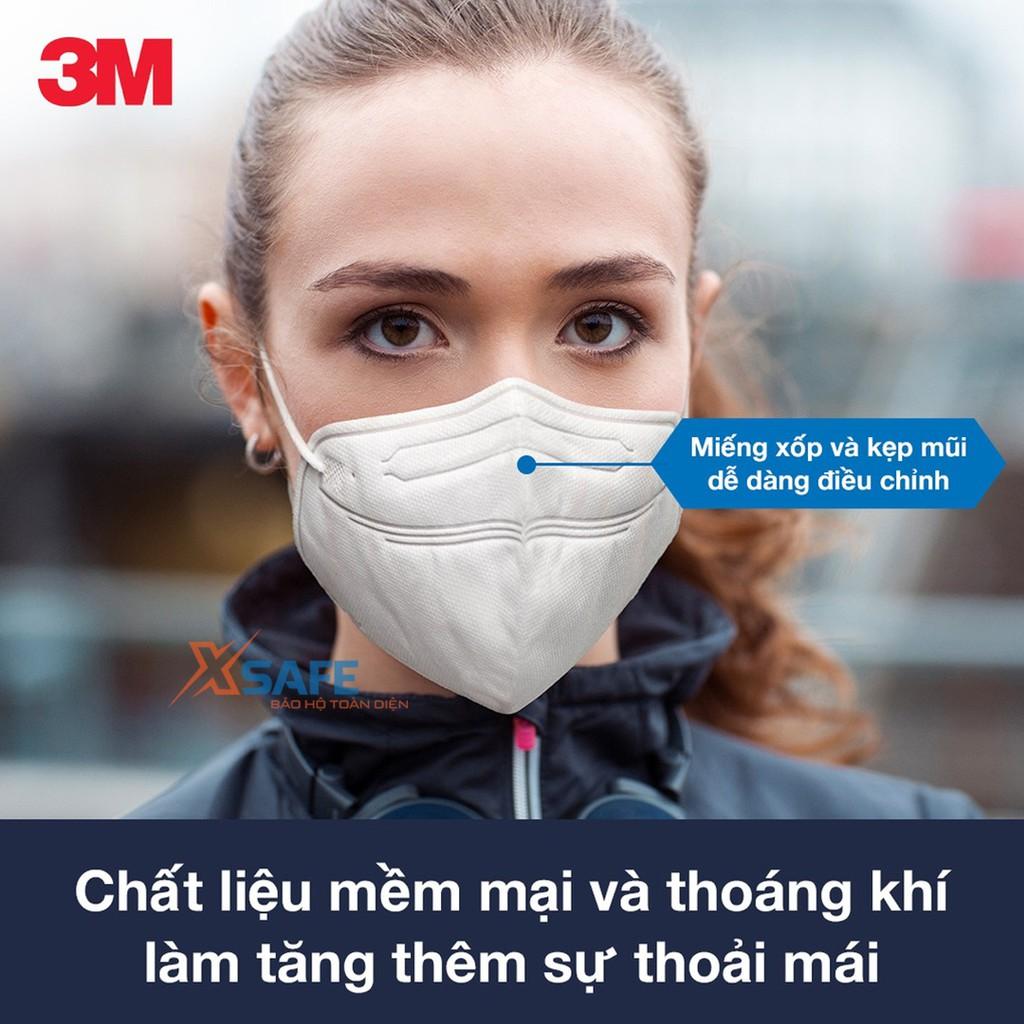 Khẩu trang y tế 3M 9013 chuẩn KF94 chống dịch, ngăn ngừa bụi mịn PM2.5 - 2 màu trắng đen tương đương khẩu trang N95