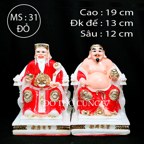 TƯỢNG THẦN TÀI THỔ ĐỊA MÀU ĐỎ - MS 31