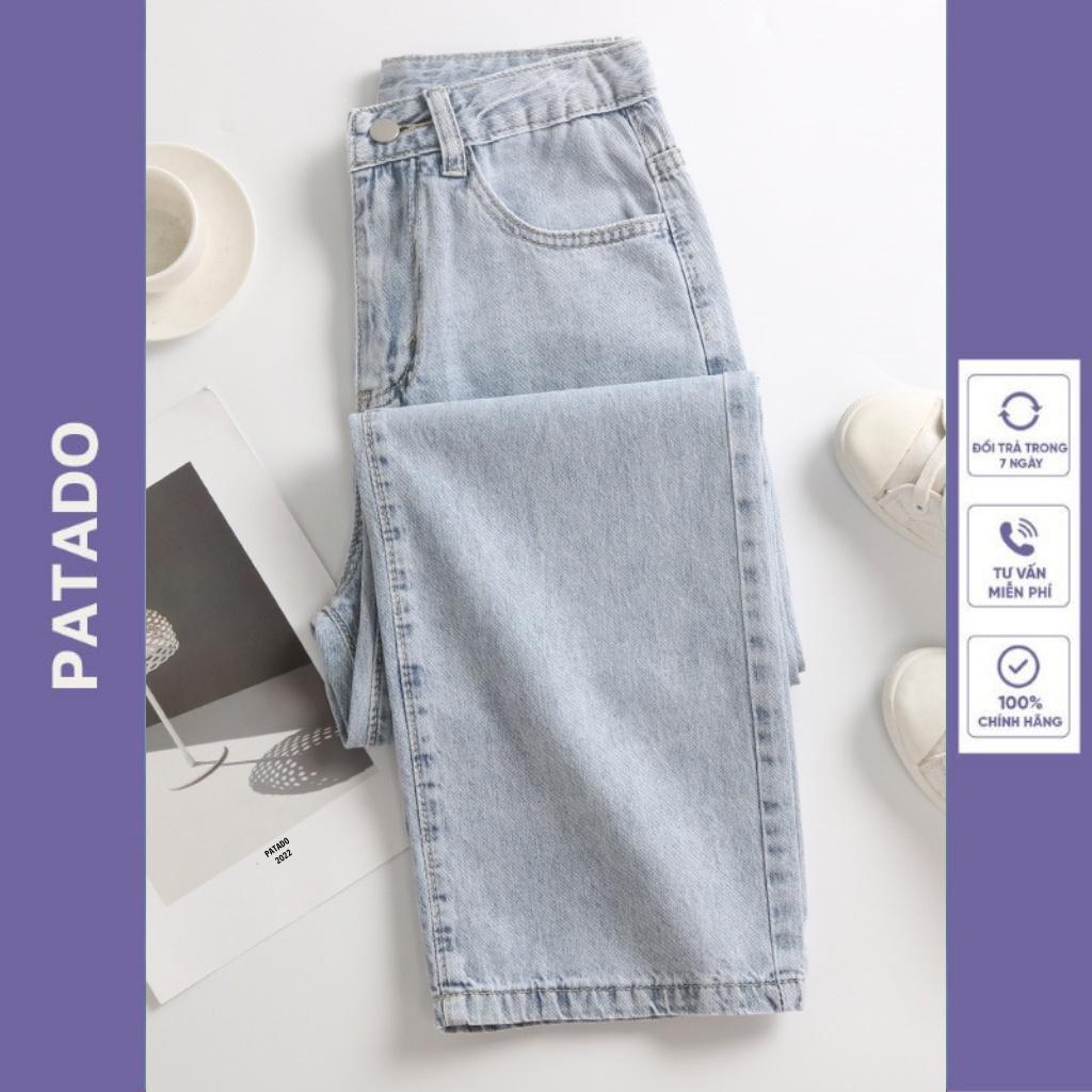 Quần baggy nam quần jean nam ống rộng suông đứng chất bò cao cấp PATADO TR01
