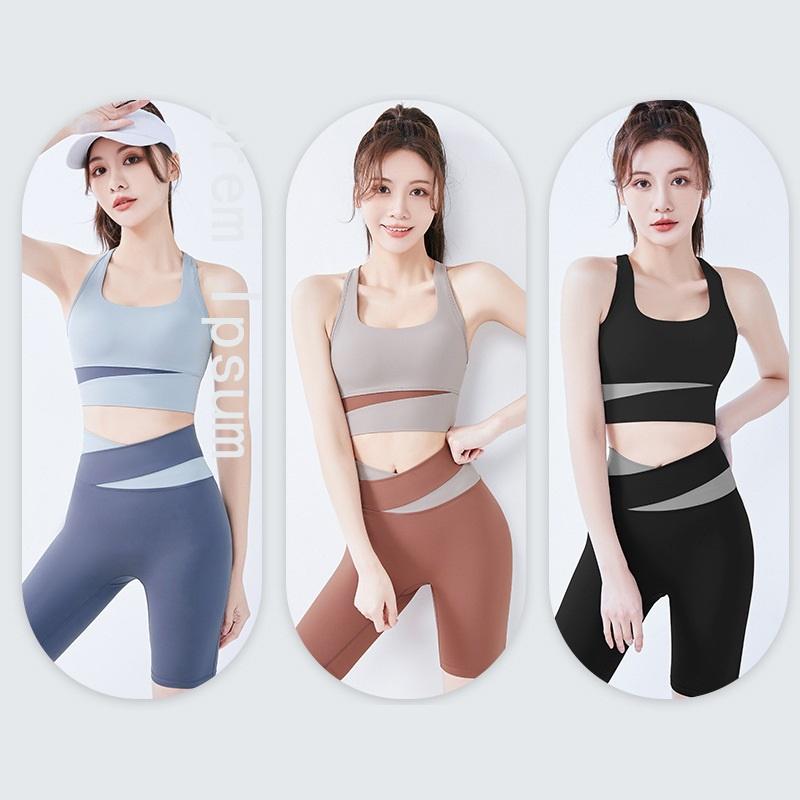 Bộ Bra Lửng Tập Yoga Gym Thun Lạnh cao Cấp