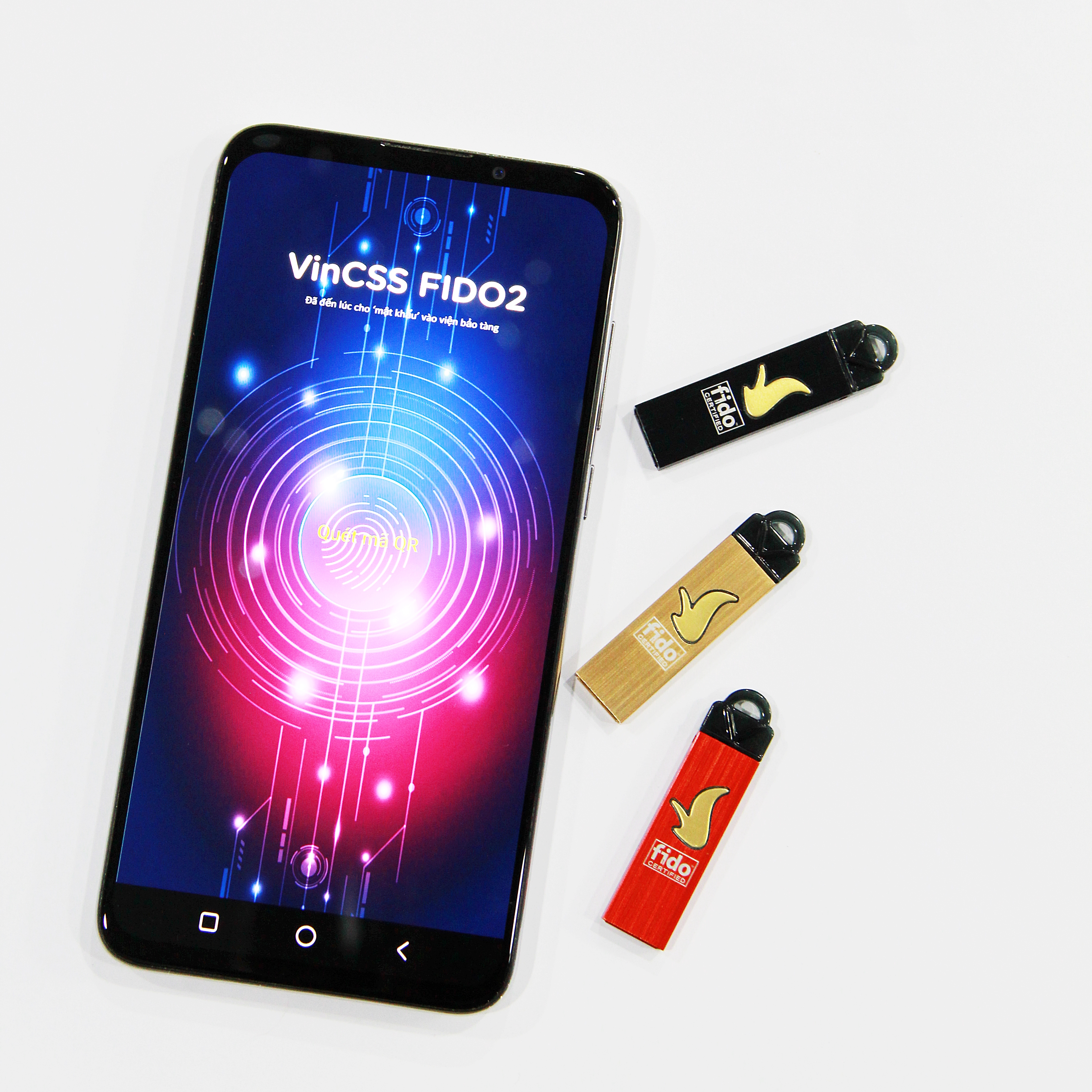 Khóa Xác Thực Mạnh VinCSS FIDO2 Touch 1  - Hỗ Trợ Xác Thực An Toàn Không Mật Khẩu, Chuẩn UAF/U2F/FIDO2 - Hàng Chính Hãng