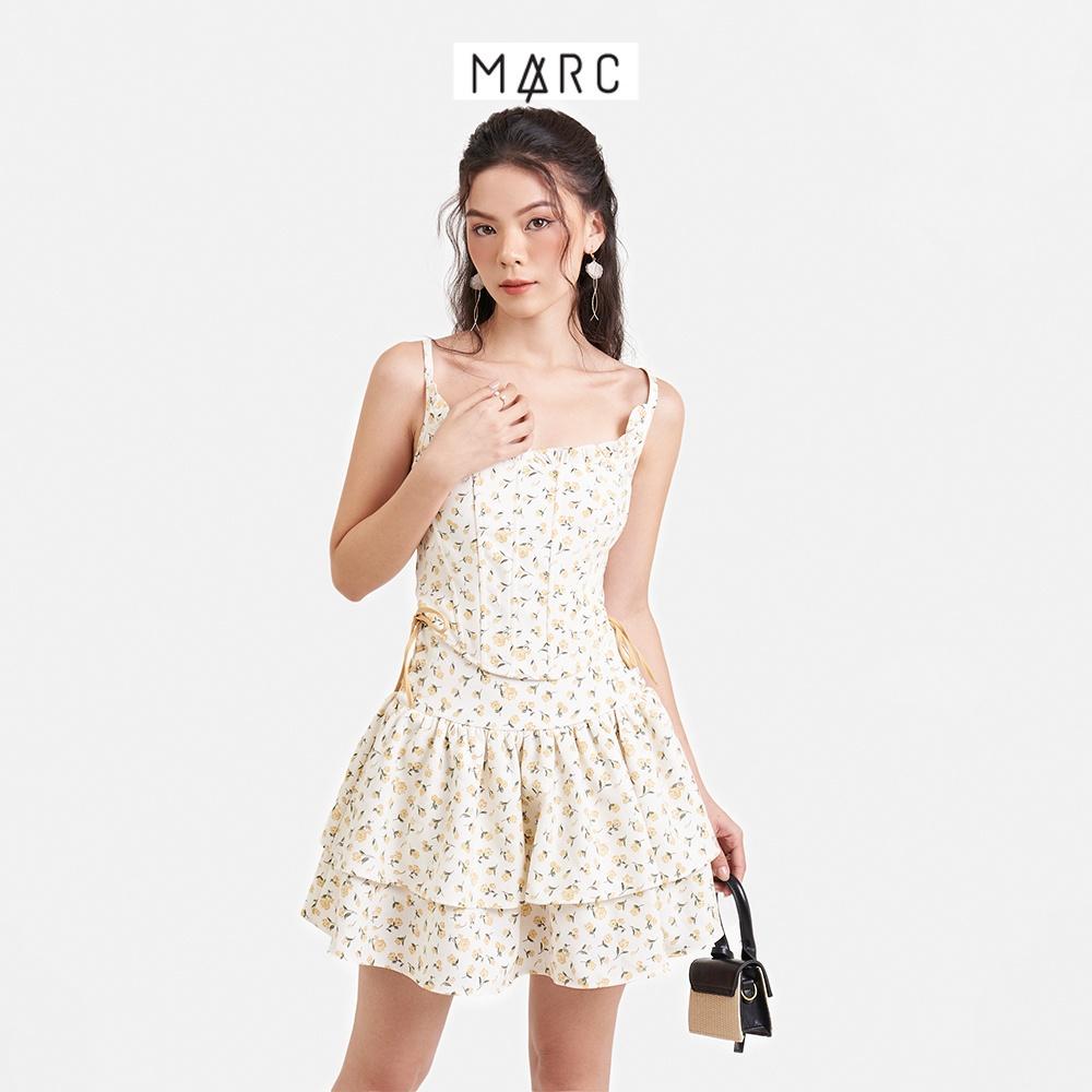 Váy nữ MARC FASHION mini rã 2 tầng đan dây hông FAVT110522