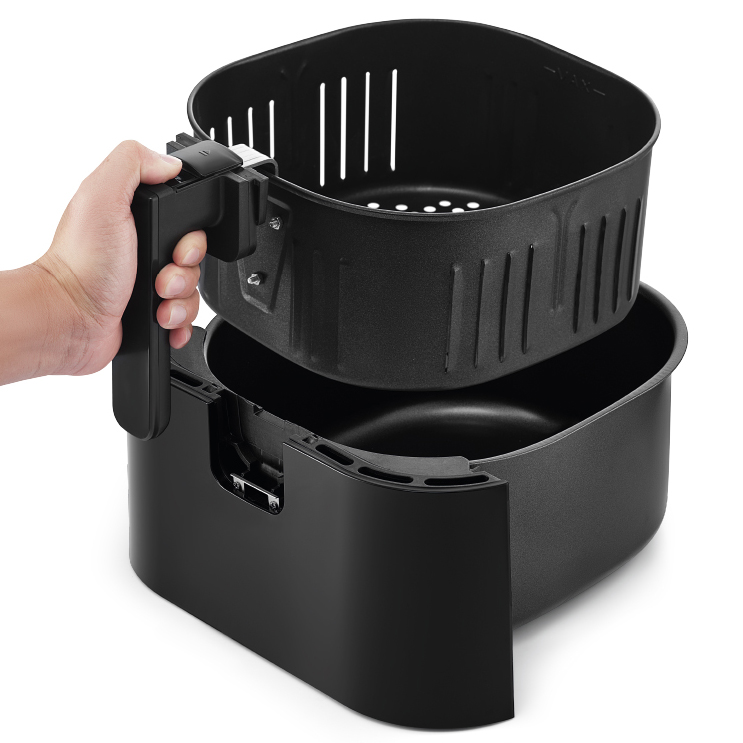Nồi Chiên Không Dầu Locknlock Visible Air Fryer CUBE EJF996BLK - Hàng Chính Hãng