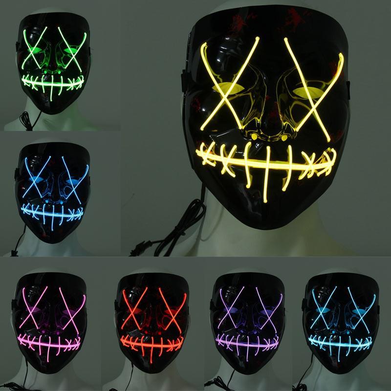 Mặt nạ Thanh trừng có đèn LED hóa trang Halloween-u44