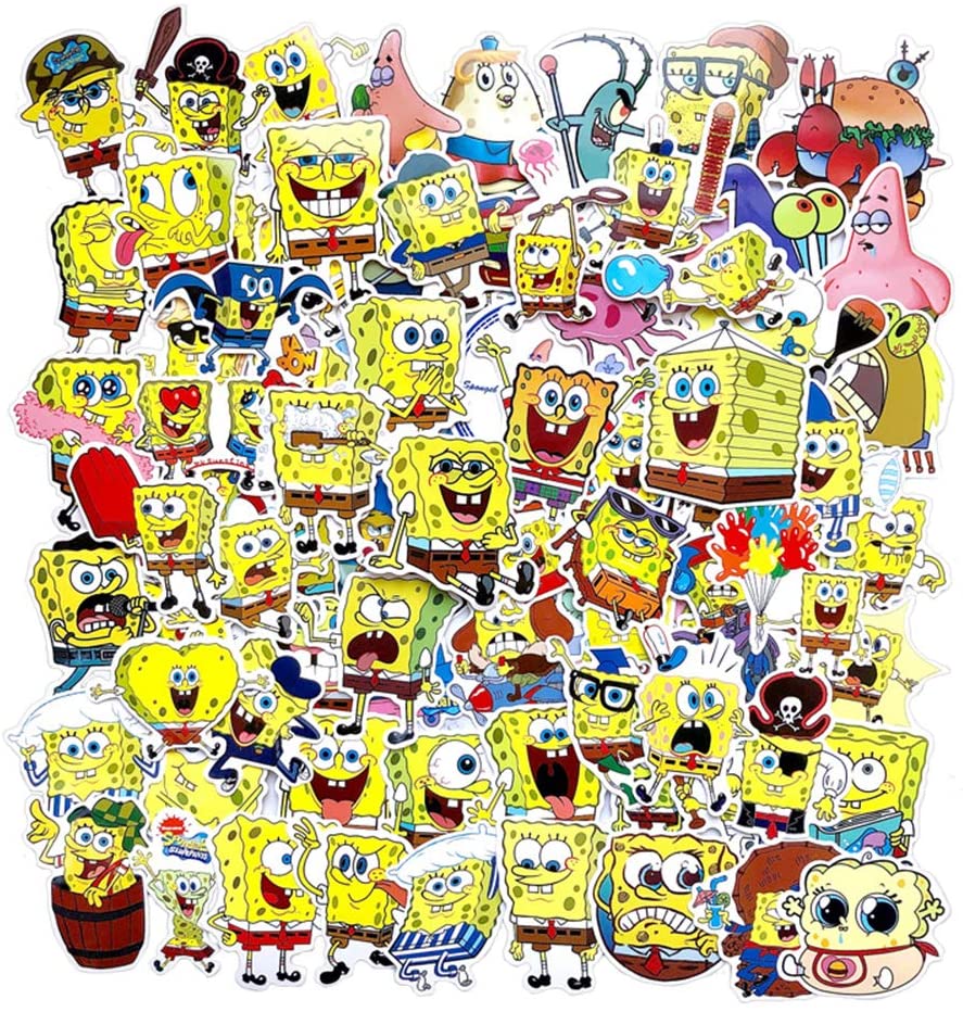 Set 60 Sticker SpongeBob SquarePants Chú bọt biển tinh nghịch