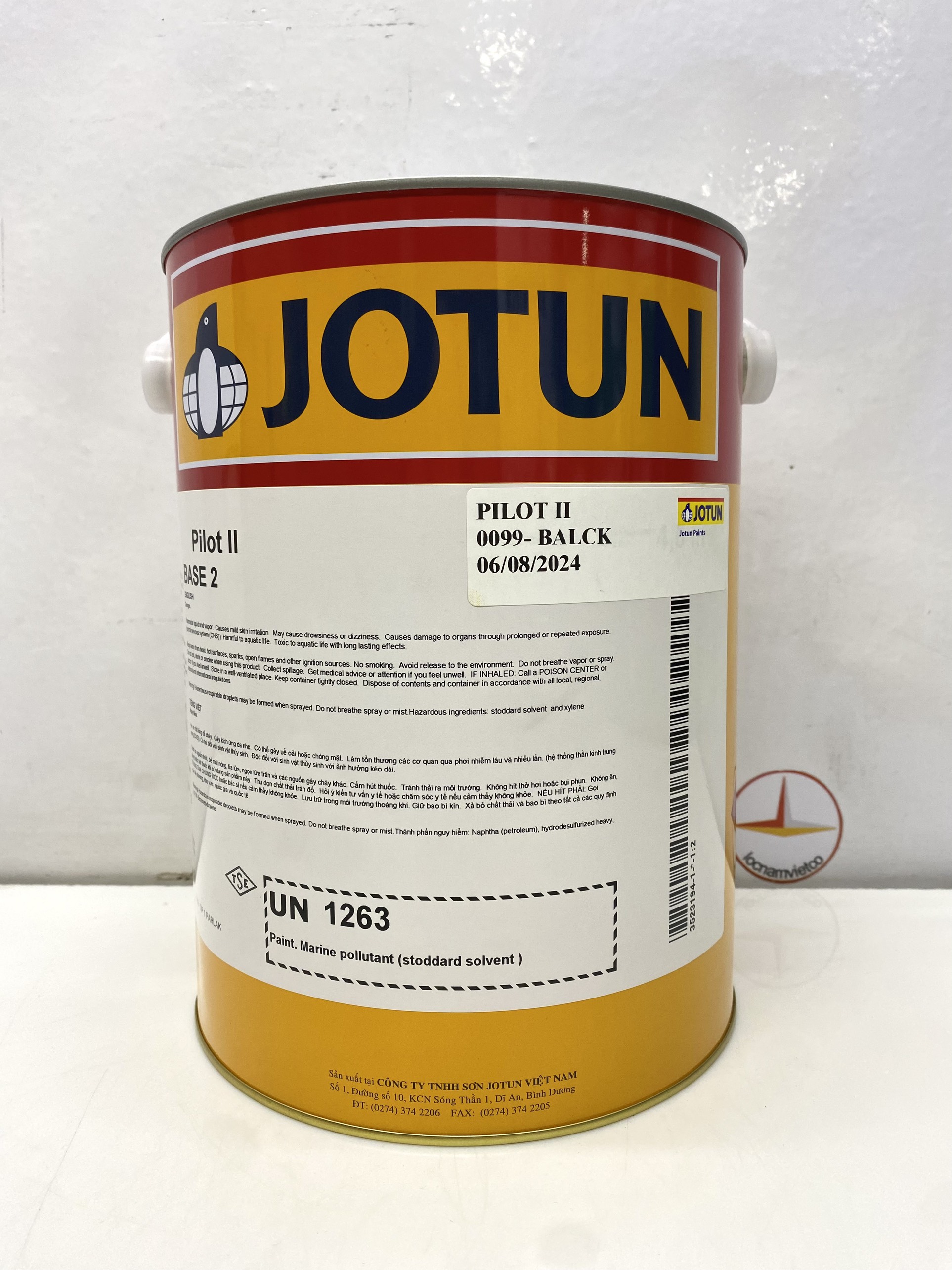 Sơn Jotun Pilot 2 Base 3 màu Black 0099 (Đen) 5L/lon