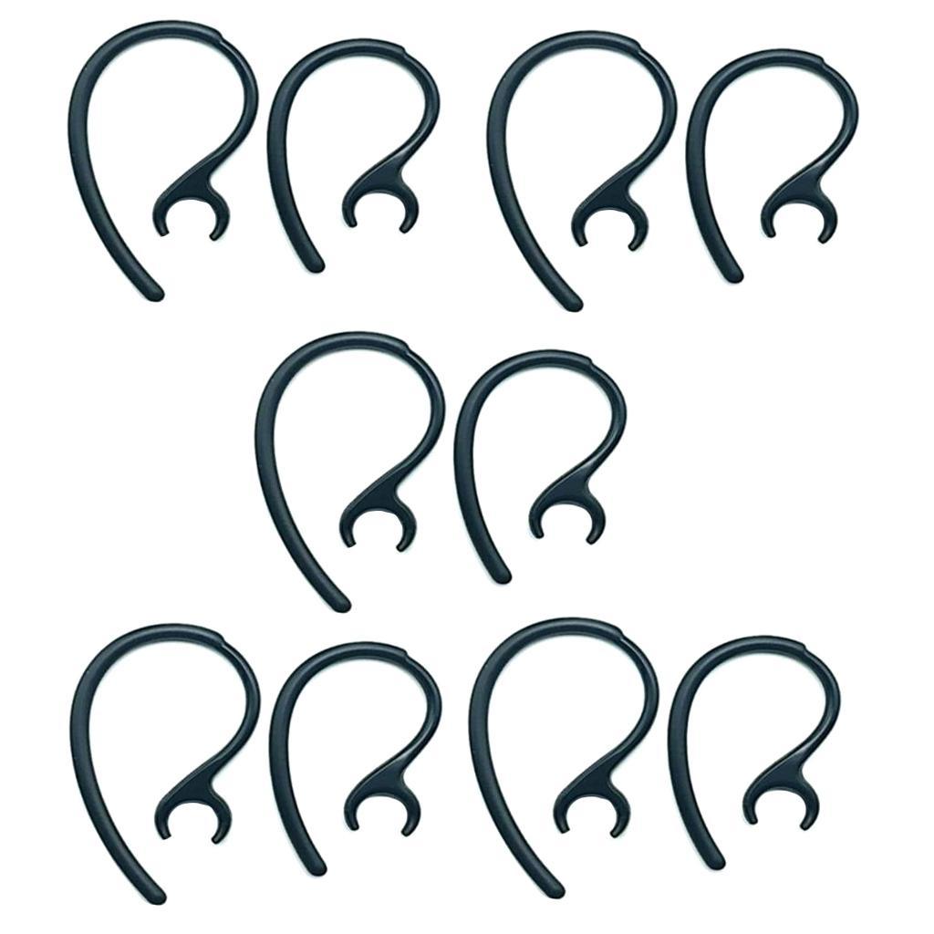2X 10 Pieces Replacement Earhook Ear Earloop Clip For Headset black
